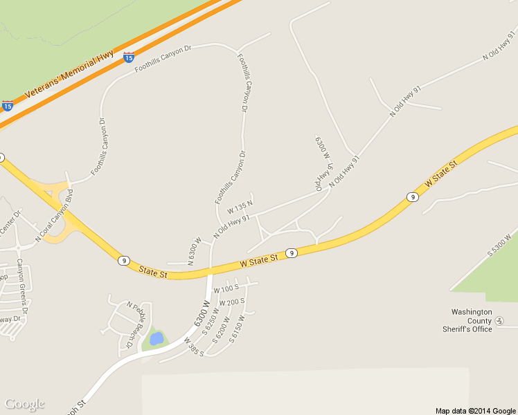 map of restaurants, bars, coffee shops, grocery stores, and more near 6222 West 135 North in Hurricane