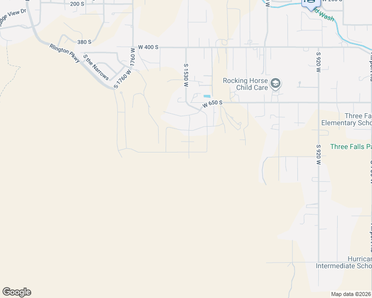 map of restaurants, bars, coffee shops, grocery stores, and more near 1486 West 840 South in Hurricane