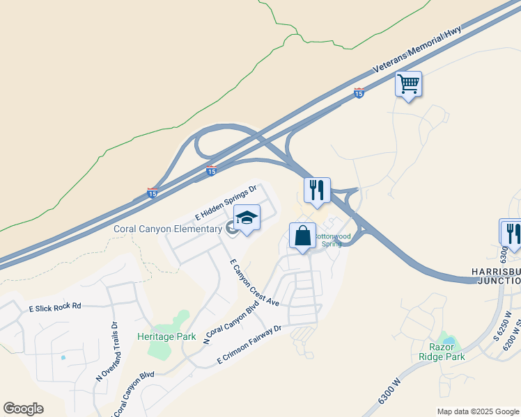 map of restaurants, bars, coffee shops, grocery stores, and more near 3584 East Sweetwater Springs Drive in Washington