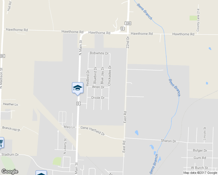 map of restaurants, bars, coffee shops, grocery stores, and more near Chickadee Drive in Webb City