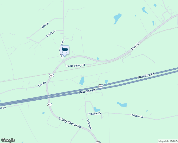 map of restaurants, bars, coffee shops, grocery stores, and more near 12656 Mikes Lane in Church Road