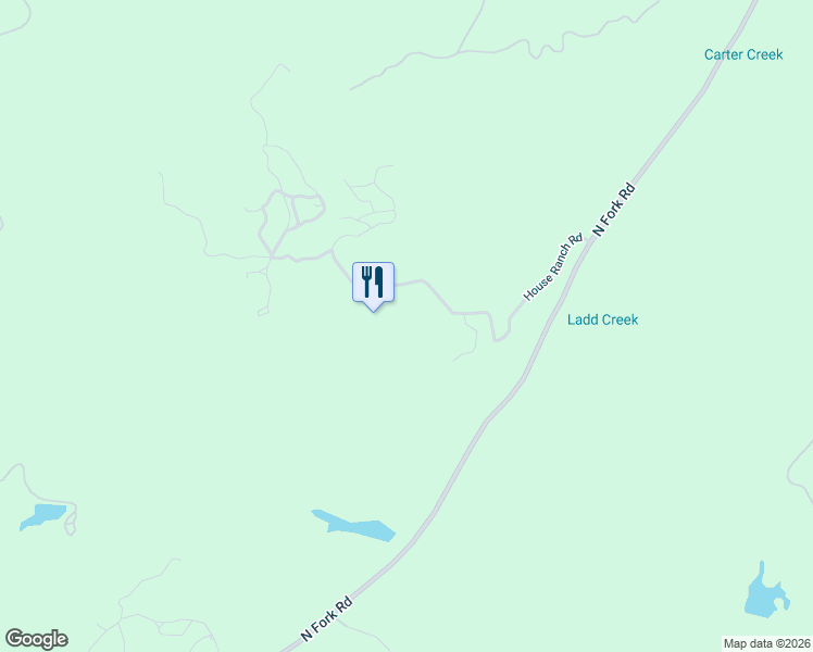 map of restaurants, bars, coffee shops, grocery stores, and more near 49610 House Ranch Road in O'Neals