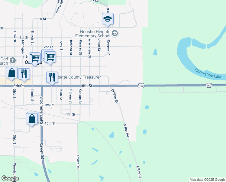map of restaurants, bars, coffee shops, grocery stores, and more near 701 Oregon Street in Oswego