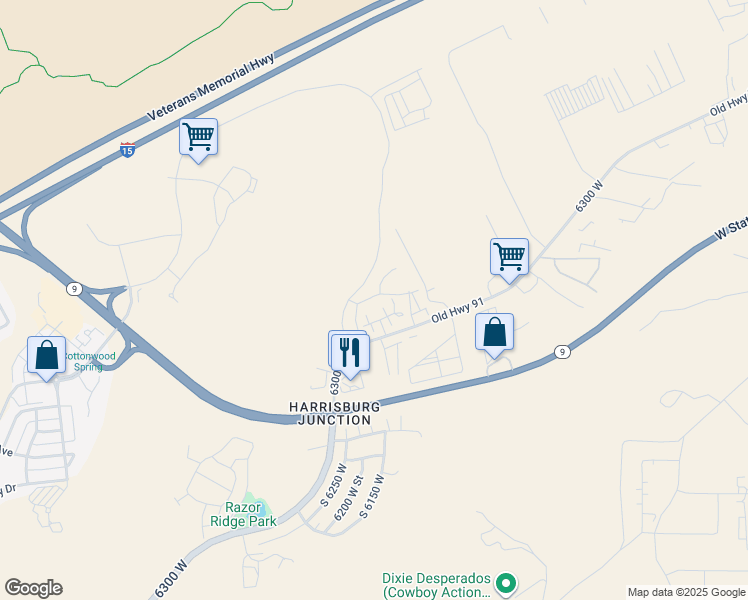 map of restaurants, bars, coffee shops, grocery stores, and more near 6223 Winding Way in Hurricane