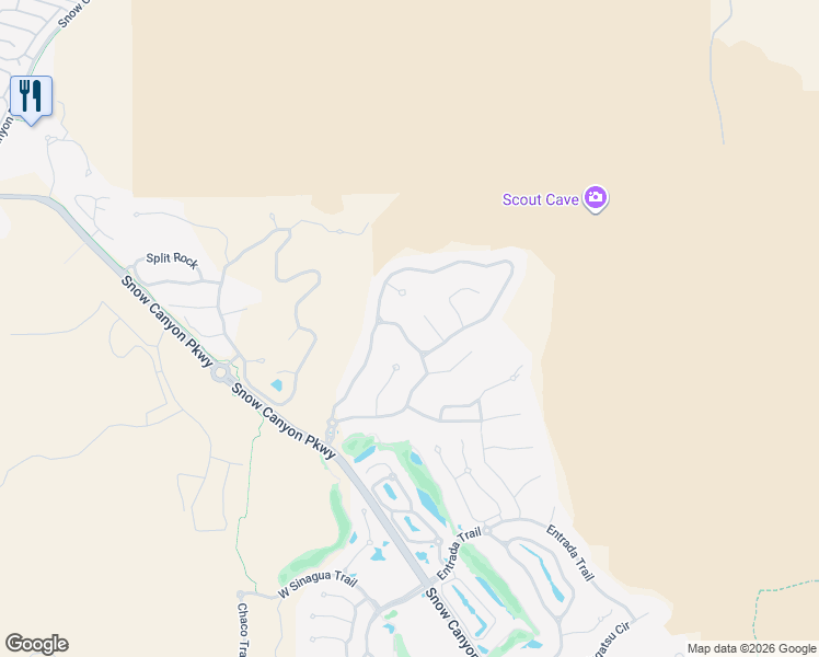 map of restaurants, bars, coffee shops, grocery stores, and more near 3052 Snow Canyon Drive in St. George