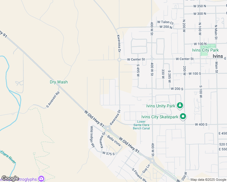 map of restaurants, bars, coffee shops, grocery stores, and more near 222 South 620 West in Ivins