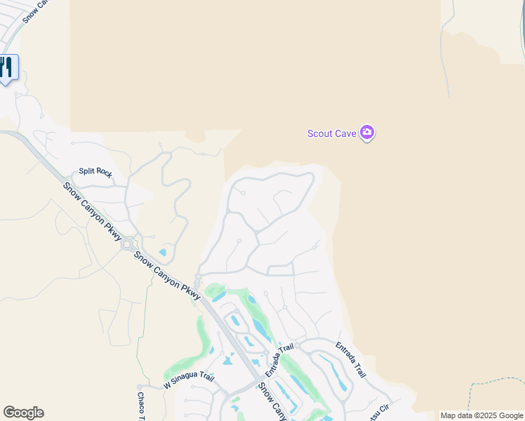 map of restaurants, bars, coffee shops, grocery stores, and more near 3052 North Snow Canyon Parkway in Saint George