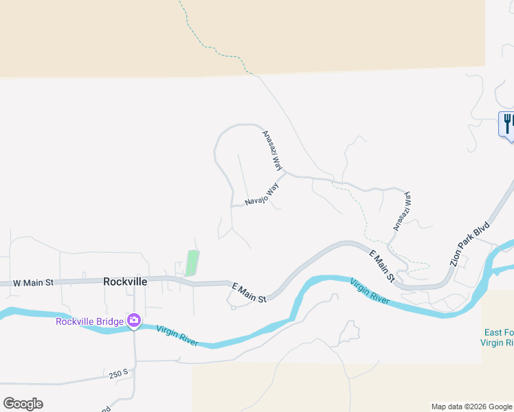 map of restaurants, bars, coffee shops, grocery stores, and more near 3007 Navajo Way in Springdale