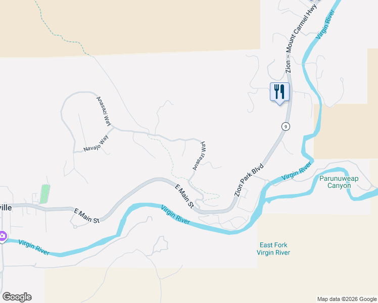 map of restaurants, bars, coffee shops, grocery stores, and more near 2704 Hopi Circle in Springdale