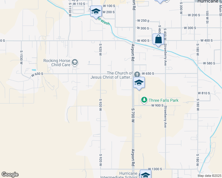 map of restaurants, bars, coffee shops, grocery stores, and more near 788 South 840 West in Hurricane
