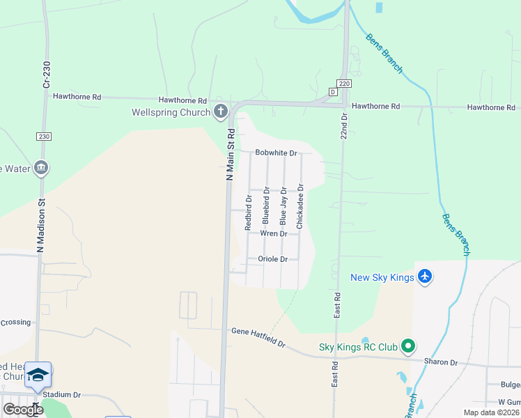 map of restaurants, bars, coffee shops, grocery stores, and more near 1925 Redbird Drive in Webb City