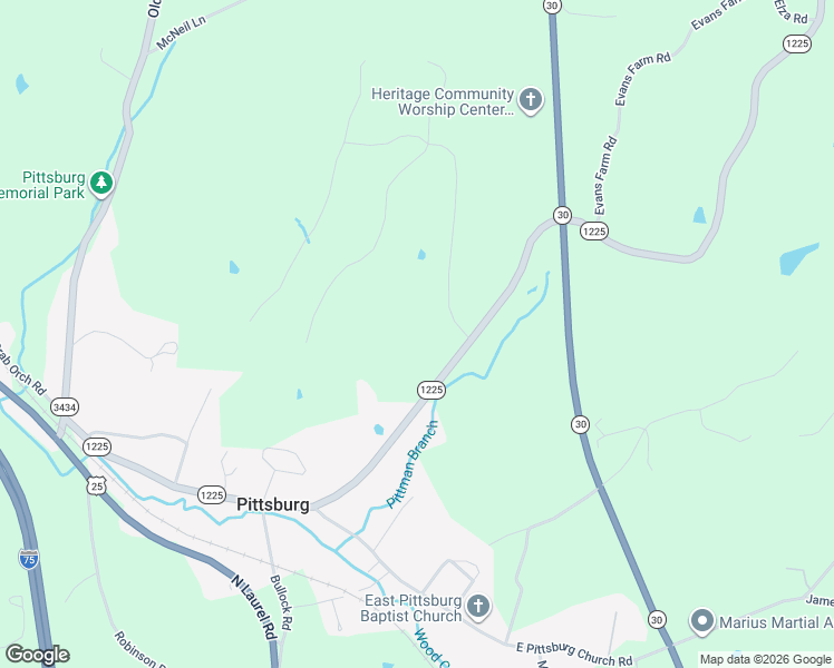 map of restaurants, bars, coffee shops, grocery stores, and more near in Pittsburg