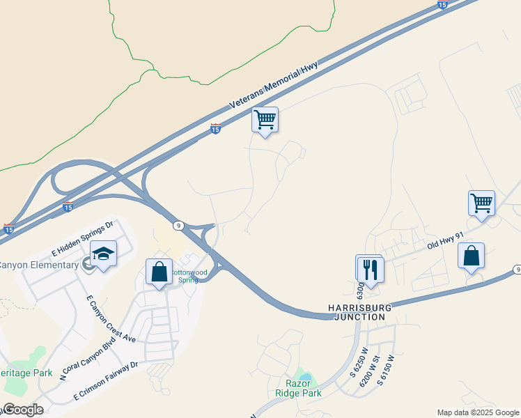 map of restaurants, bars, coffee shops, grocery stores, and more near in Hurricane