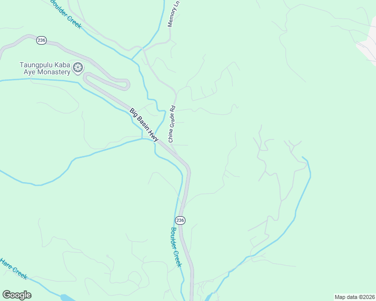 map of restaurants, bars, coffee shops, grocery stores, and more near 17690 Big Basin Way in Boulder Creek