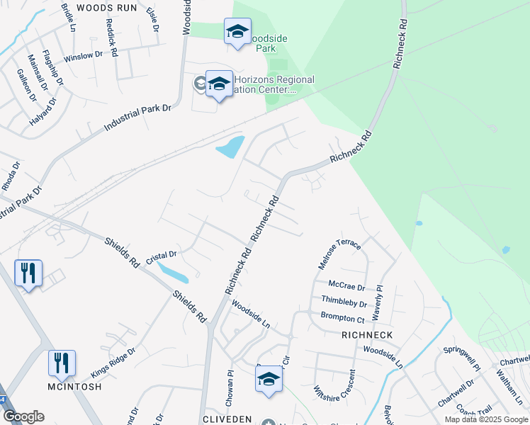 map of restaurants, bars, coffee shops, grocery stores, and more near 507 Richneck Road in Newport News