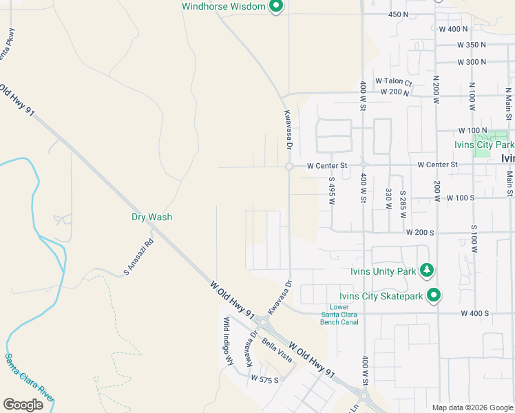 map of restaurants, bars, coffee shops, grocery stores, and more near 686 West 130 South in Ivins