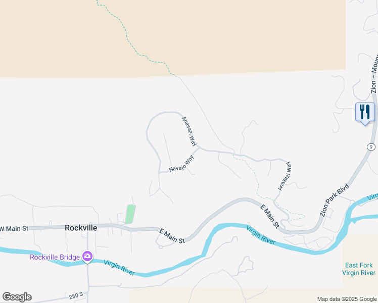 map of restaurants, bars, coffee shops, grocery stores, and more near 3000 Navajo Way in Springdale