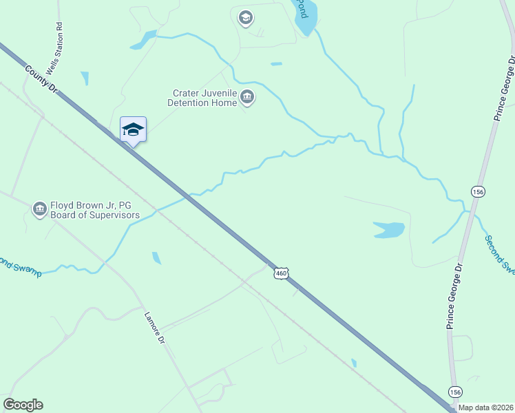 map of restaurants, bars, coffee shops, grocery stores, and more near 6418 County Drive in Disputanta