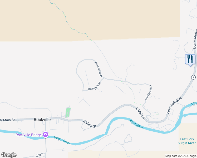 map of restaurants, bars, coffee shops, grocery stores, and more near 2527 Anasazi Way in Springdale