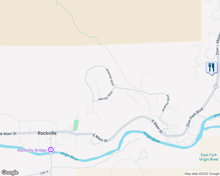 map of restaurants, bars, coffee shops, grocery stores, and more near 3000 Navajo Way in Springdale