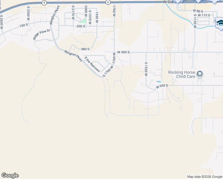 map of restaurants, bars, coffee shops, grocery stores, and more near 639 South 1800 West in Hurricane