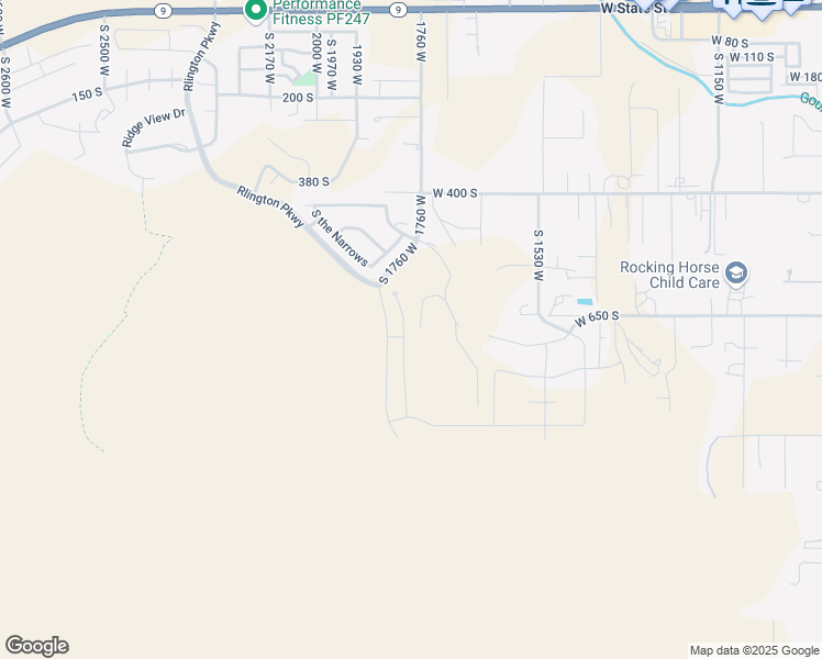 map of restaurants, bars, coffee shops, grocery stores, and more near 639 South 1800 West in Hurricane