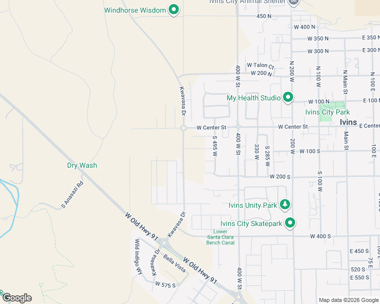 map of restaurants, bars, coffee shops, grocery stores, and more near 561 West 80 South in Ivins