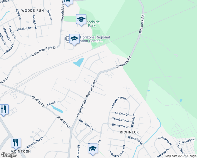 map of restaurants, bars, coffee shops, grocery stores, and more near 504 Richneck Road in Newport News