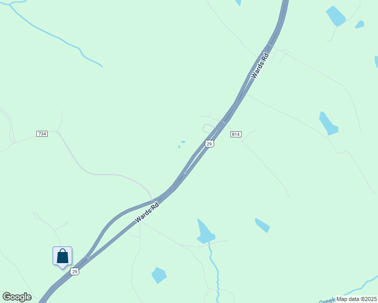 map of restaurants, bars, coffee shops, grocery stores, and more near 2508 Wards Road in Altavista