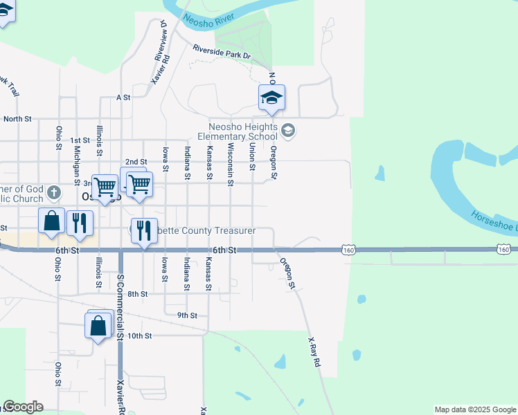 map of restaurants, bars, coffee shops, grocery stores, and more near 198 4th Street in Oswego