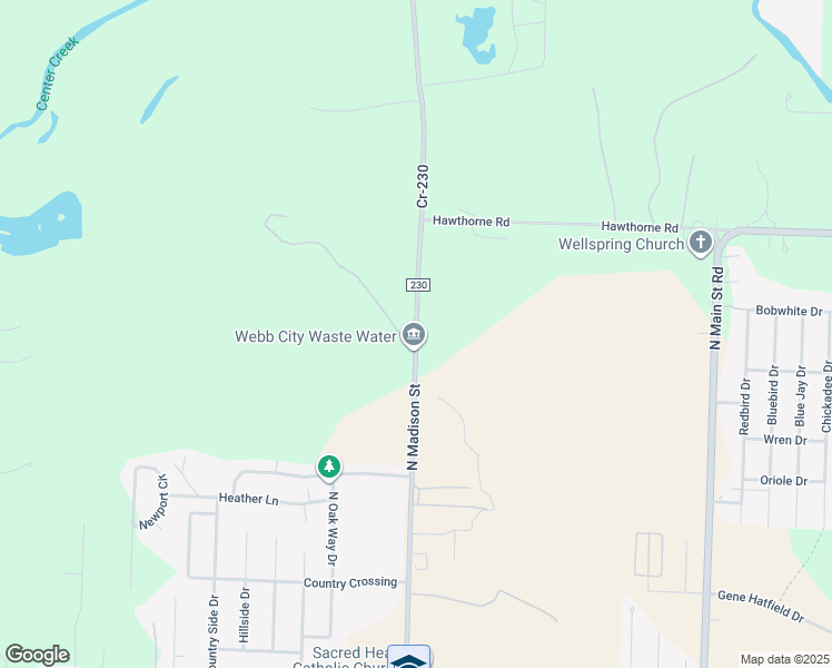 map of restaurants, bars, coffee shops, grocery stores, and more near County Road 230 in Webb City