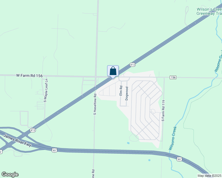 map of restaurants, bars, coffee shops, grocery stores, and more near 131 Magnolia in Battlefield