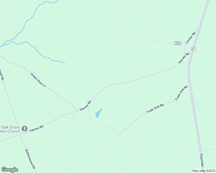 map of restaurants, bars, coffee shops, grocery stores, and more near Harvey Road in Charlotte Court House