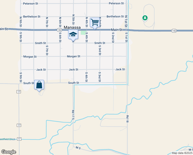 map of restaurants, bars, coffee shops, grocery stores, and more near 419 South 3rd Street in La Jara