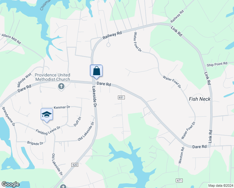 map of restaurants, bars, coffee shops, grocery stores, and more near 103 Ilex Drive in Yorktown