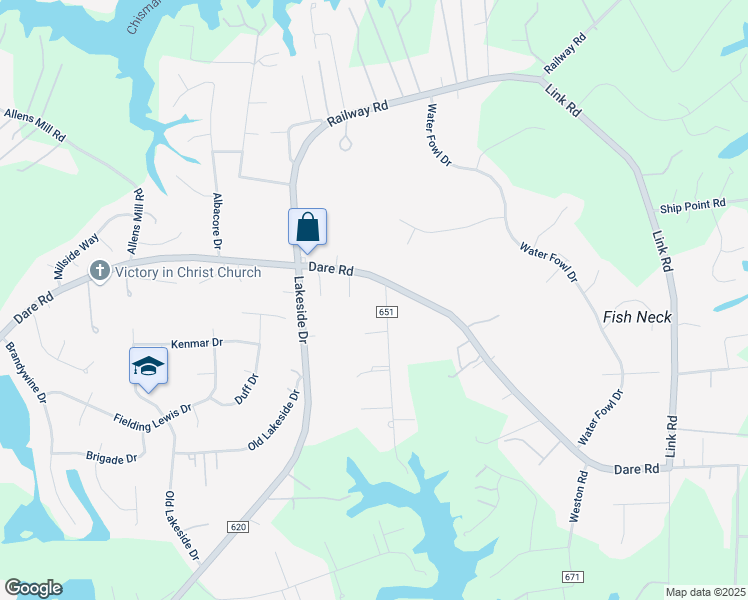 map of restaurants, bars, coffee shops, grocery stores, and more near 103 Ilex Drive in Yorktown