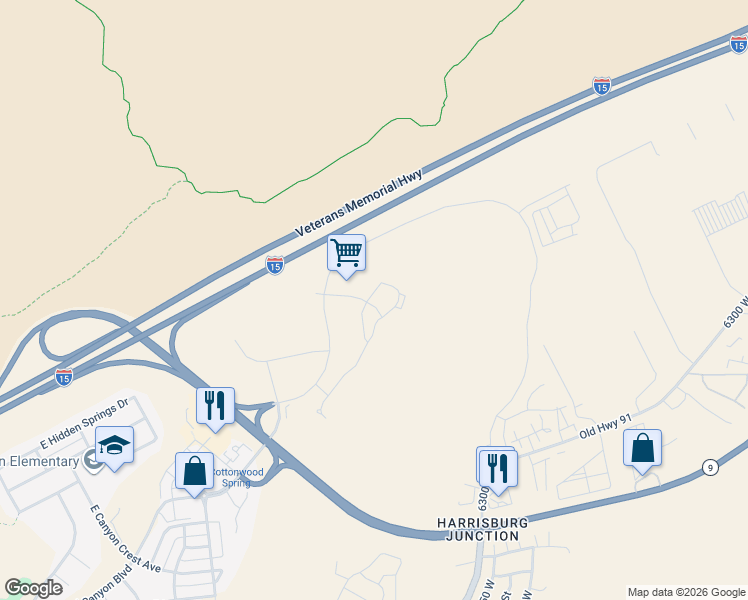map of restaurants, bars, coffee shops, grocery stores, and more near in Hurricane
