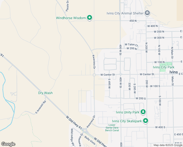 map of restaurants, bars, coffee shops, grocery stores, and more near 12 North 640 West in Ivins