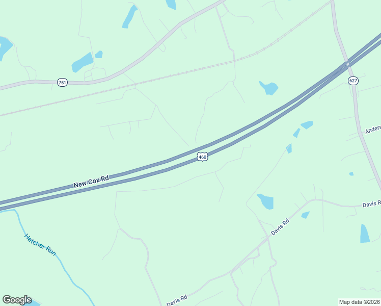 map of restaurants, bars, coffee shops, grocery stores, and more near New Cox Rd in Dinwiddie