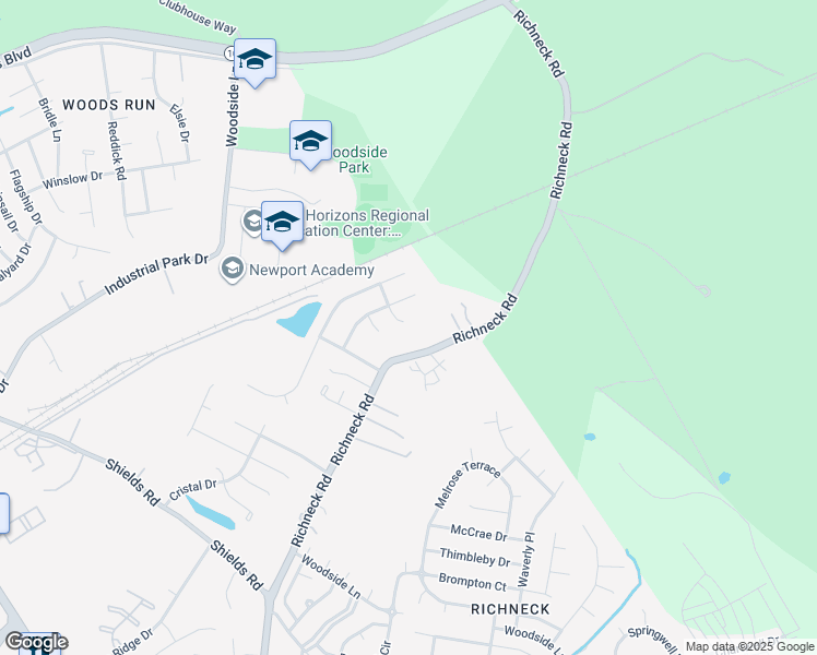 map of restaurants, bars, coffee shops, grocery stores, and more near 910 Doewood Lane in Newport News