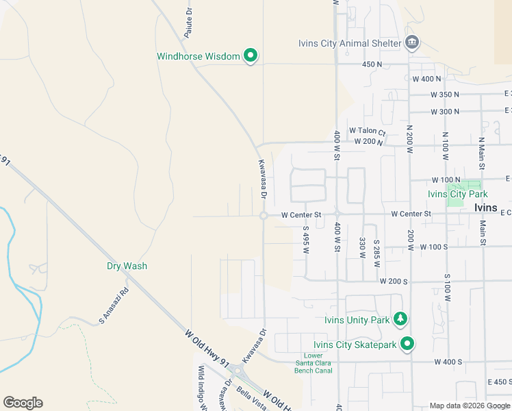 map of restaurants, bars, coffee shops, grocery stores, and more near 82 North 640 West in Ivins