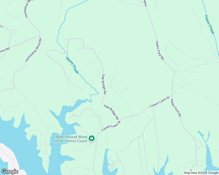 map of restaurants, bars, coffee shops, grocery stores, and more near Alpine Road in Moneta