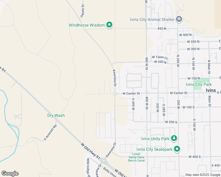 map of restaurants, bars, coffee shops, grocery stores, and more near 26 North 640 West in Ivins