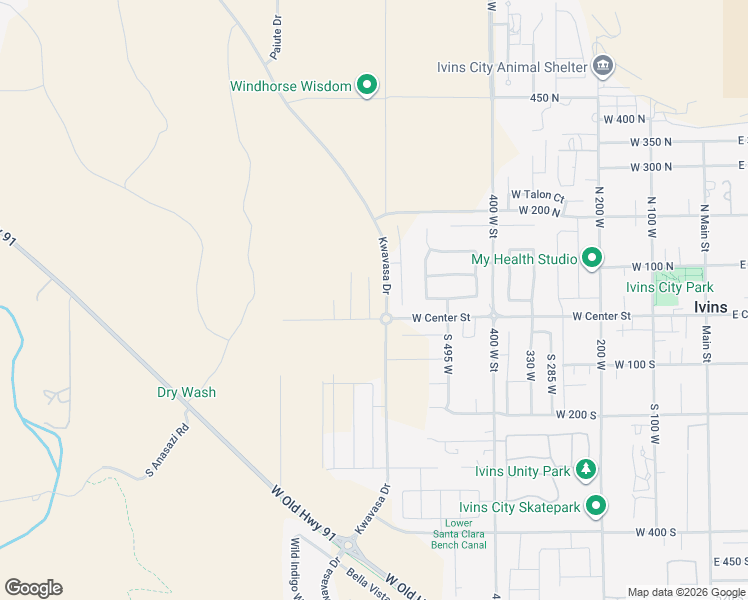 map of restaurants, bars, coffee shops, grocery stores, and more near 42 North 640 West in Ivins