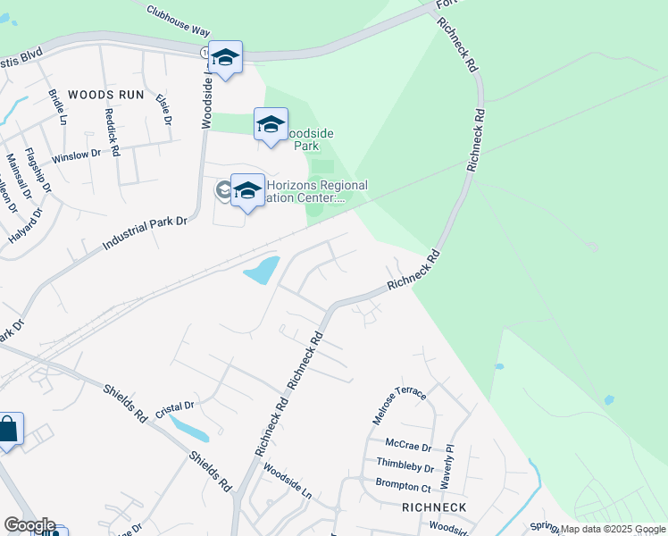 map of restaurants, bars, coffee shops, grocery stores, and more near 902 Doewood Lane in Newport News