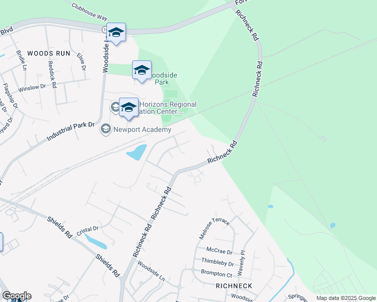 map of restaurants, bars, coffee shops, grocery stores, and more near 910 Doewood Lane in Newport News