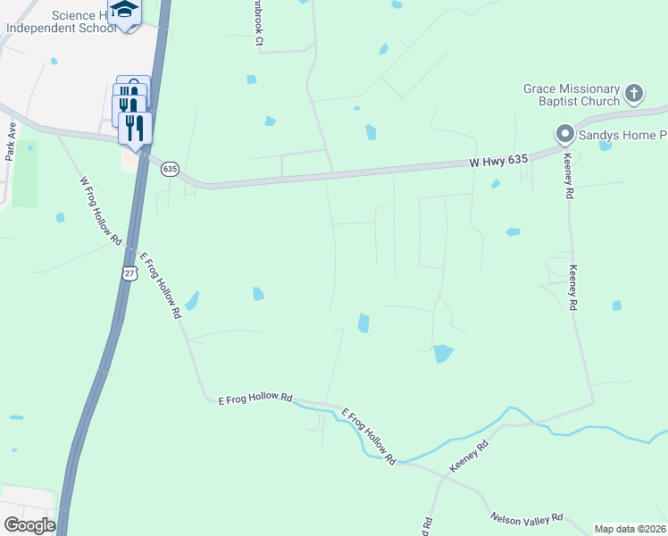 map of restaurants, bars, coffee shops, grocery stores, and more near 344 Patriot Drive in Science Hill