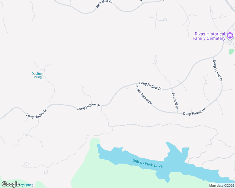 map of restaurants, bars, coffee shops, grocery stores, and more near Long Hollow Drive in Yosemite Lakes