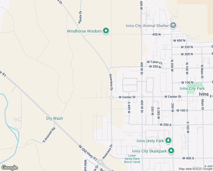 map of restaurants, bars, coffee shops, grocery stores, and more near North 640 West in Ivins