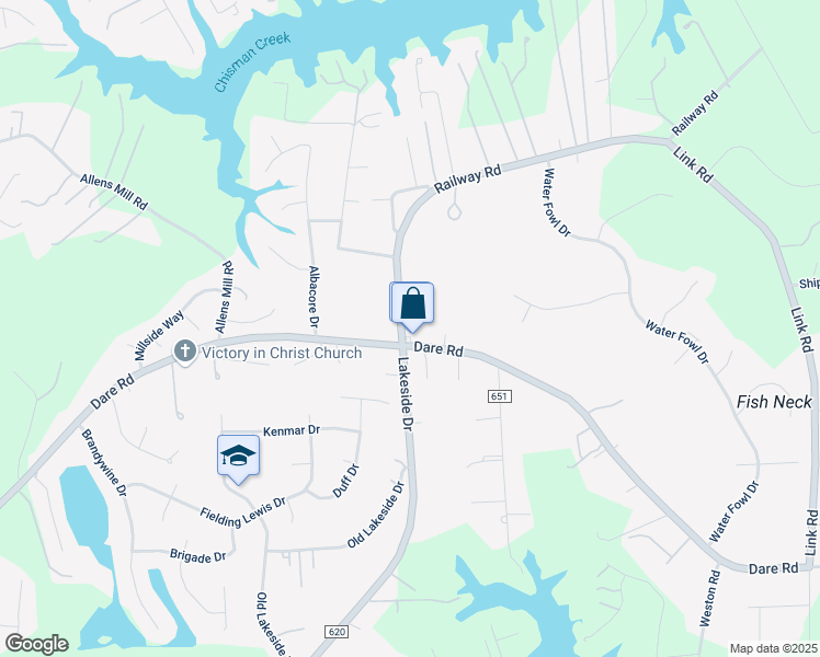 map of restaurants, bars, coffee shops, grocery stores, and more near 104 Railway Road in Yorktown